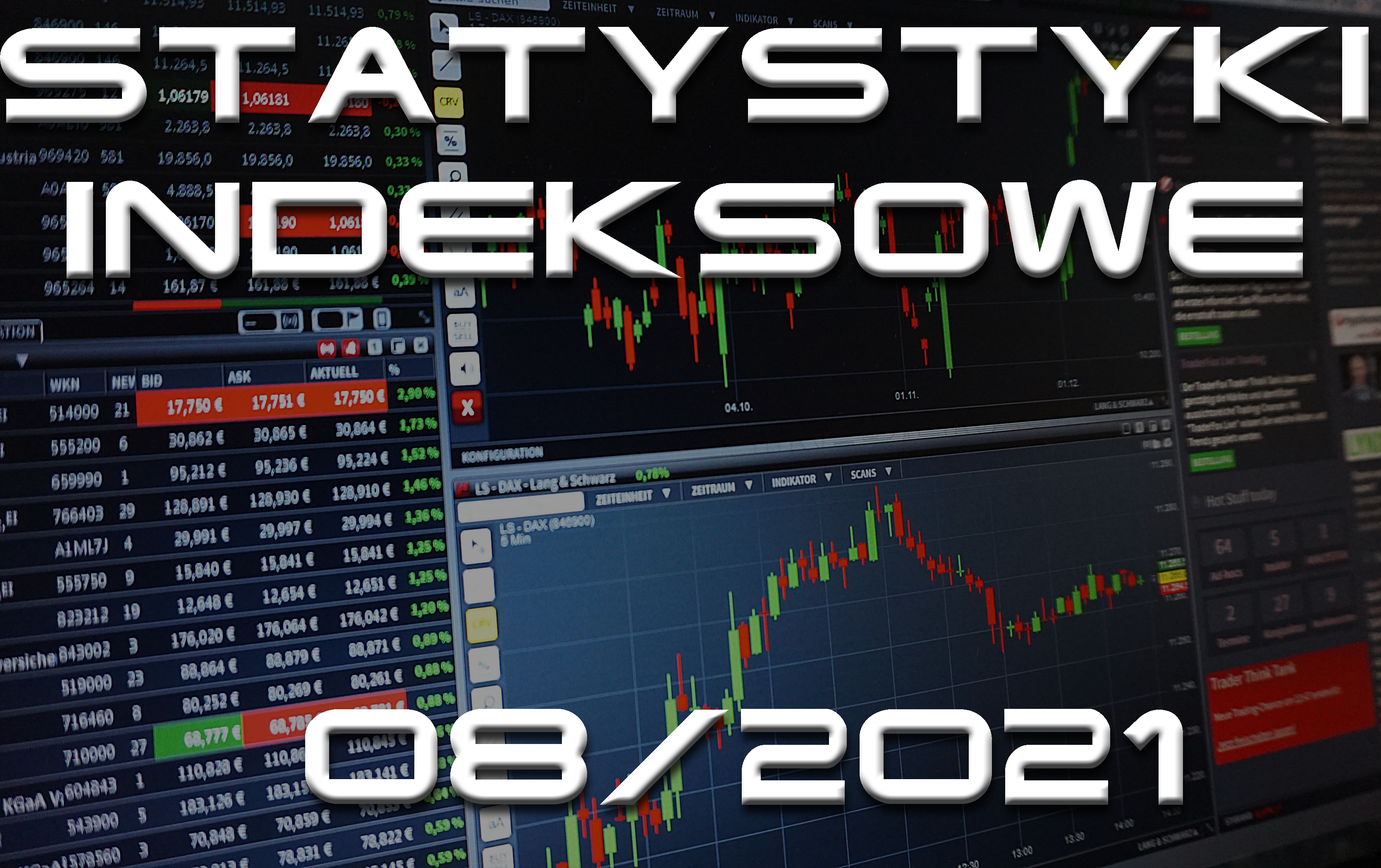 statystyki miesięczne dla indeksów - sierpień 2021
